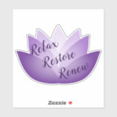 Herstel vernieuwen Paarse Lotus Flower opnieuw Sticker (Vel)