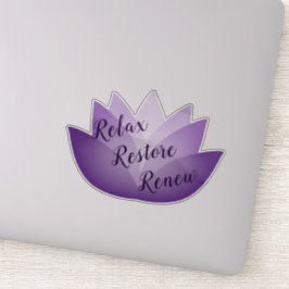 Herstel vernieuwen Paarse Lotus Flower opnieuw Sticker