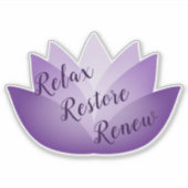 Herstel vernieuwen Paarse Lotus Flower opnieuw Sticker (Voorkant)