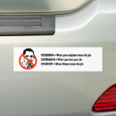 Herstel wanneer Obama zijn baan verliest Bumpersticker (Op auto)