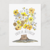 Herstel Zich Nieuwe Dag Zeeuwse Bloemen Aquarel Briefkaart (Voorkant)