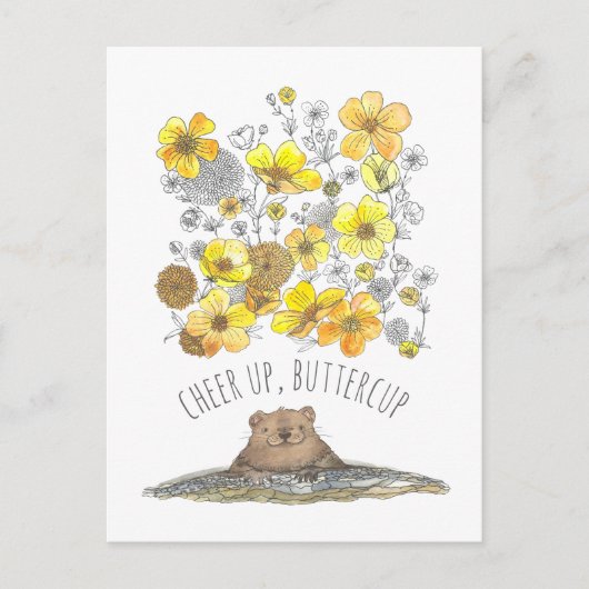 Herstel Zich Nieuwe Dag Zeeuwse Bloemen Aquarel Briefkaart (Voorkant)