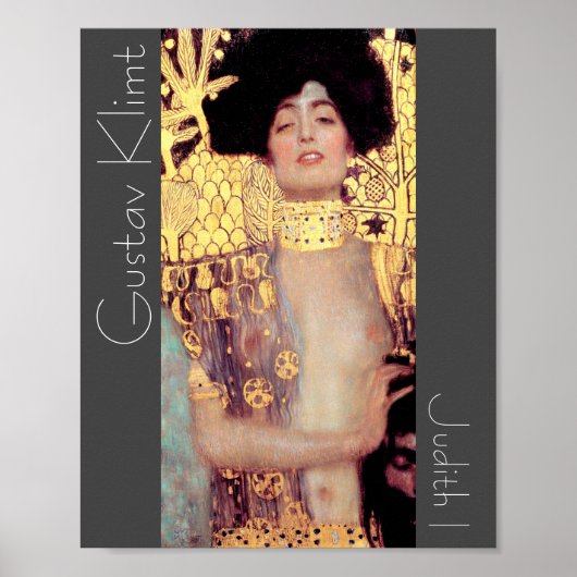 Herstelbaar Judith I Holofernes Gustav Klimt Nouve Poster (Voorkant)
