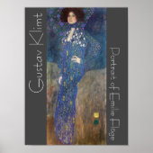 Herstelbaar Klimt-portret van Emilie Flöge Poster (Voorkant)