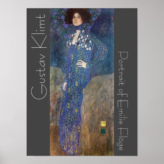 Herstelbaar Klimt-portret van Emilie Flöge Poster (Voorkant)