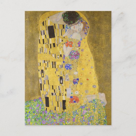 Herstelbare Gustav Klimt de Kiss Art Nouveau Briefkaart (Voorkant)