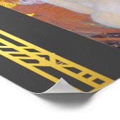 Herstelbare Klimt Goldfish Art Nouveau Painting Poster (Hoek)