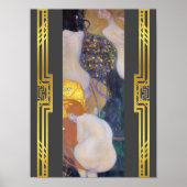 Herstelbare Klimt Goldfish Art Nouveau Painting Poster (Voorkant)