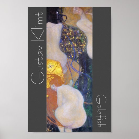 Herstelbare Klimt Goldfish Art Nouveau Painting Poster (Voorkant)