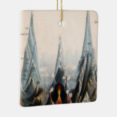 herstelbare Mountain Infographic Kerstmis Keramisch Ornament (Rechts)