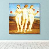 Herstelbare Raphael Klassiek de drie races die sch Canvas Afdruk (Insitu (Houten vloer))