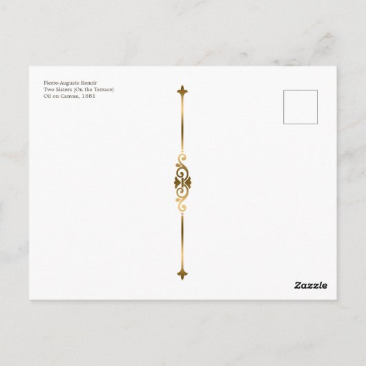 Herstelbare Renoir Twee zussen op het Terrace Artw Briefkaart (Achterkant)