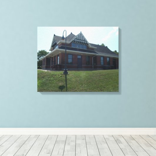 Herstelbare treinstel canvas afdruk (Insitu (Houten vloer))