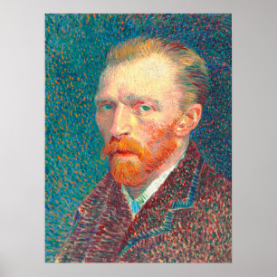 Herstelbare Vibrant Vincent Van Gogh Self Portret Poster