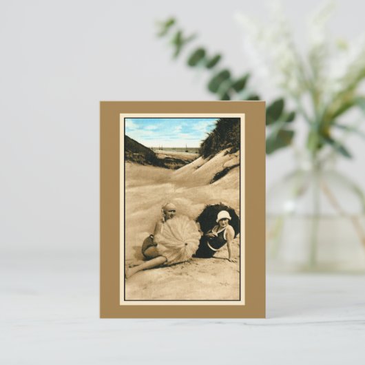 Herstelbare  zwemschoonheden, duinen briefkaart (Staand voorkant)