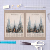  herstelde infografische bergplaats, ontkoppeling tissuepapier (Craft)