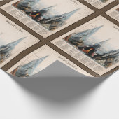  herstelde Mountain Height Infographic, 1850 Cadeaupapier (Hoek)