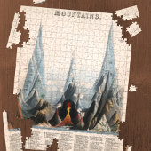 herstelde Mountain Height Infographic, 1850 Legpuzzel