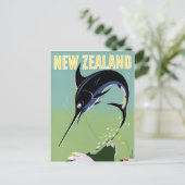 Herstelde Poster van de Reis van Nieuw Zeeland het Briefkaart (Staand voorkant)