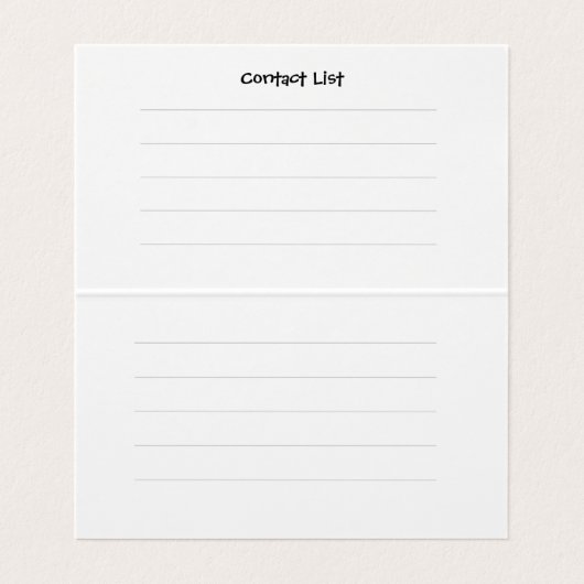 herstelgroepnummerkaart visitekaartje (Binnenkant ongevouwen)