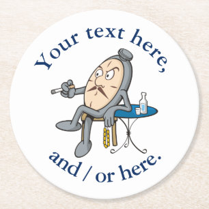 Herstelklok Ronde Kartonnen Onderzetter