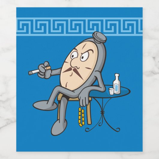 Herstelklok Wijn Etiket (Enkel label)