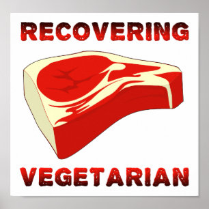 Herstellende Vegetariër Grappige Poster