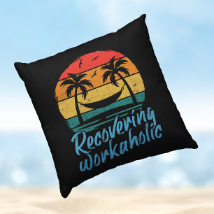 Herstellende workaholic   Leuke vakantiewerpillow Kussen