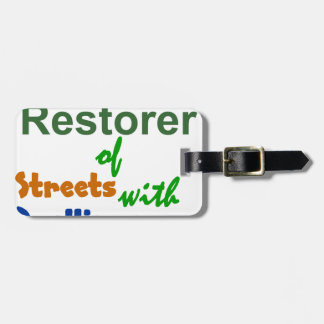 Hersteller van straten met woningen - Jesaja 58:12 Bagagelabel