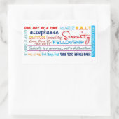 herstellogans rechthoekige sticker (Tas)