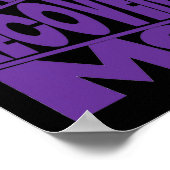 Herstelmaand Paarse typografie ontwerp Poster (Hoek)