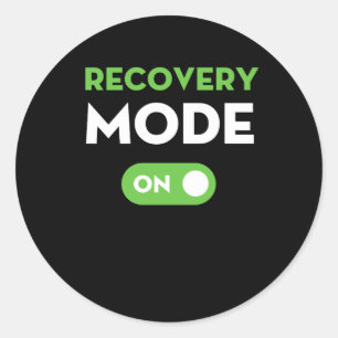 Herstelmodus op goed cadeau schitterende schade ronde sticker