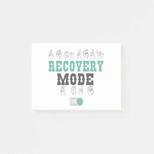 Herstelmodus op welbevinden - binnenkort doofgebar post-it® notes