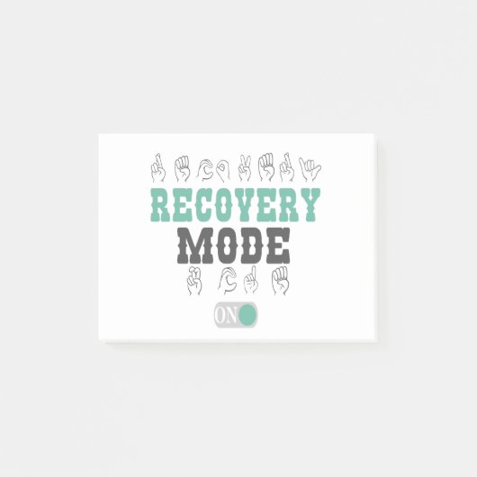 Herstelmodus op welbevinden - binnenkort doofgebar post-it® notes (Voorkant)