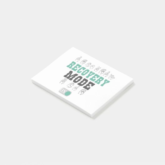 Herstelmodus op welbevinden - binnenkort doofgebar post-it® notes (Schuin)