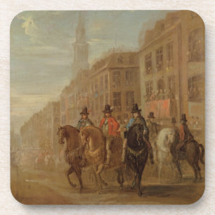 Herstelproces van Charles II op Cheapside Bier Onderzetter