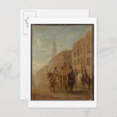 Herstelproces van Charles II op Cheapside Briefkaart (Voorkant / Achterkant)