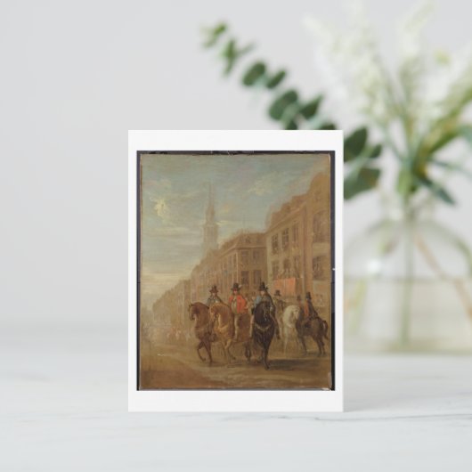 Herstelproces van Charles II op Cheapside Briefkaart (Staand voorkant)