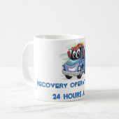 Herstelvoertuig op maat gesneden koffiemok (Voorkant links)