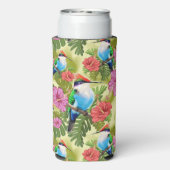 Herstelvogel en Hibiscussen Seltzer Blikjeskoeler (Seltzer Achterkant)