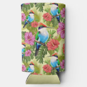 Herstelvogel en Hibiscussen Seltzer Blikjeskoeler (Achterkant)