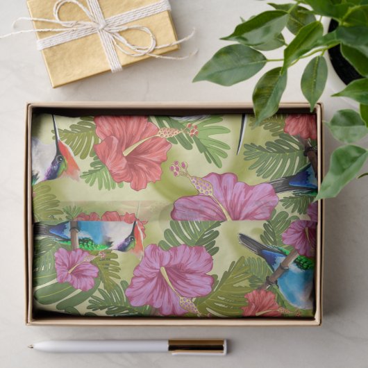 Herstelvogel en Hibiscussen Tissuepapier (Geschenk)