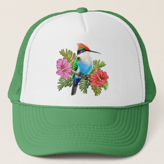 Herstelvogel en Hibiscussen Trucker Pet (Voorkant)