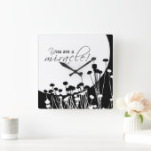 Herstelwonder, zwart en wit vierkante klok (Huis)