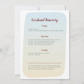 Herstfavorieten Rustic Bachelorette Weekend Kaart (Achterkant)