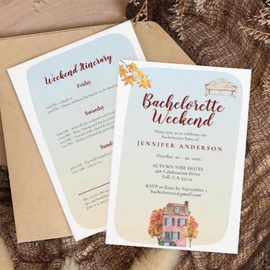 Herstfavorieten Rustic Bachelorette Weekend Kaart
