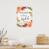 Herstflorale Bruiloftsontvangst Poster (Keuken)