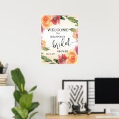 Herstflorale Bruiloftsontvangst Poster (Thuiskantoor)