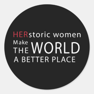 HERstoric Women Empowerment Quote Ronde Sticker