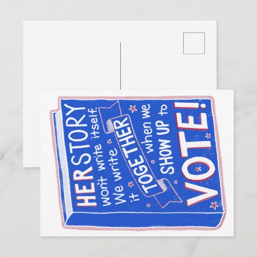 HERSTORY zal zichzelf niet schrijven - show tot st Briefkaart (Voorkant / Achterkant)